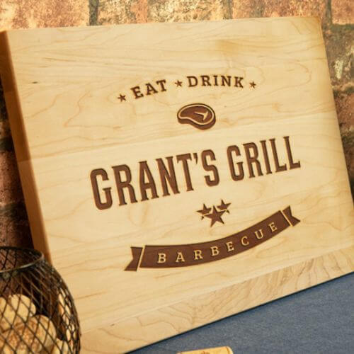 Eat, Drink, BBQ Cutting Board